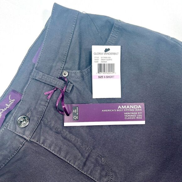 Gloria Vanderbilt Women's Amanda Classic Tapered Jean Size 6 Short NWT - Picture 3 of 7